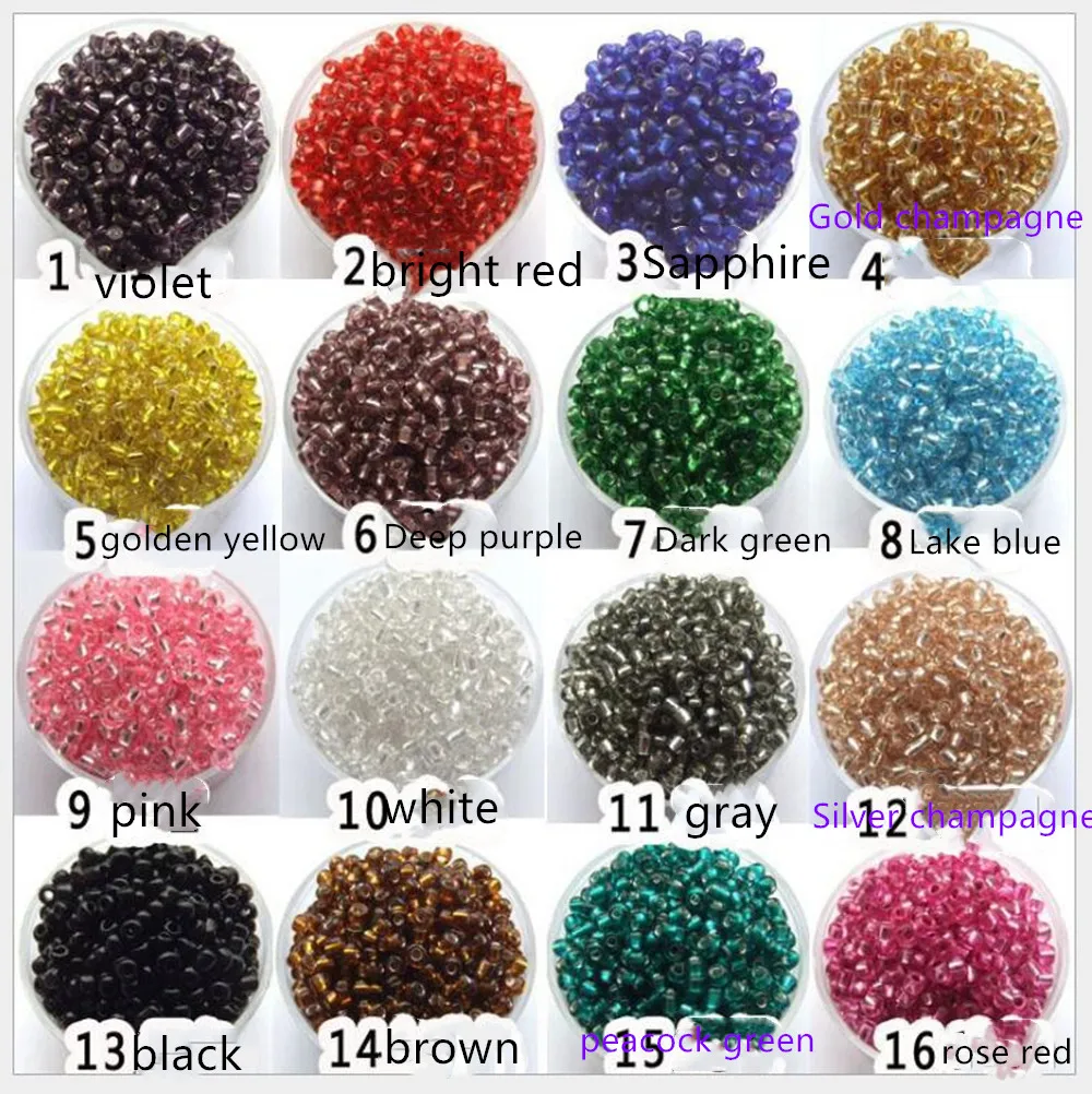 

Dia:2mm 3mm 4mm Cross stitch SILVER LINED Clothing Garment Glass Beads A060