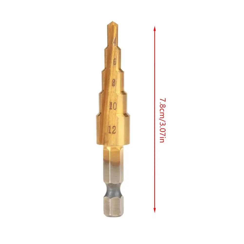 3-32 мм высокоскоростные ступенчатые сверла для металла, дерева, дырокол, HSS титановое покрытие, ступенчатое сверло, сверло, электроинструменты