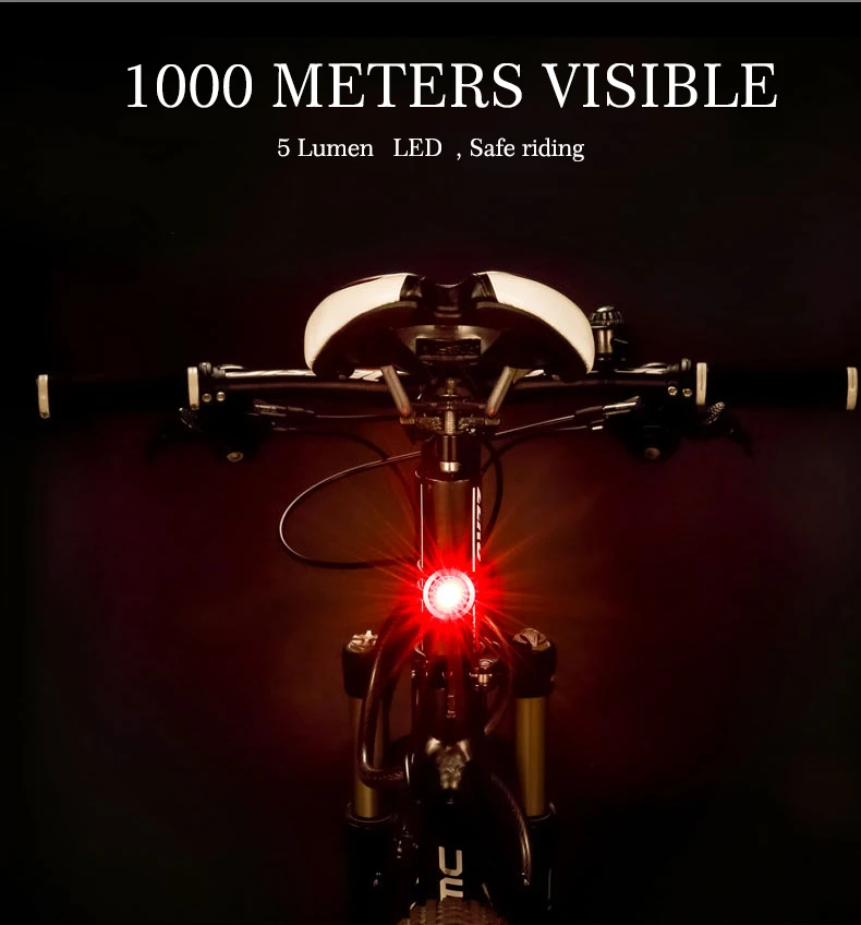 ROCKBROS IPX5 Водонепроницаемый умный велосипедный фонарь USB Перезаряжаемый MTB дорожный велосипед задний фонарь светодиодный велосипедный фонарь задние фары Аксессуары для велосипеда