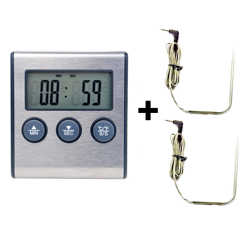 

1pcs -50~300 degrees Celsius LCD Digital Probe Oven Thermometer Kitchen Timer Cooking BBQ Clock Alarm Sensor