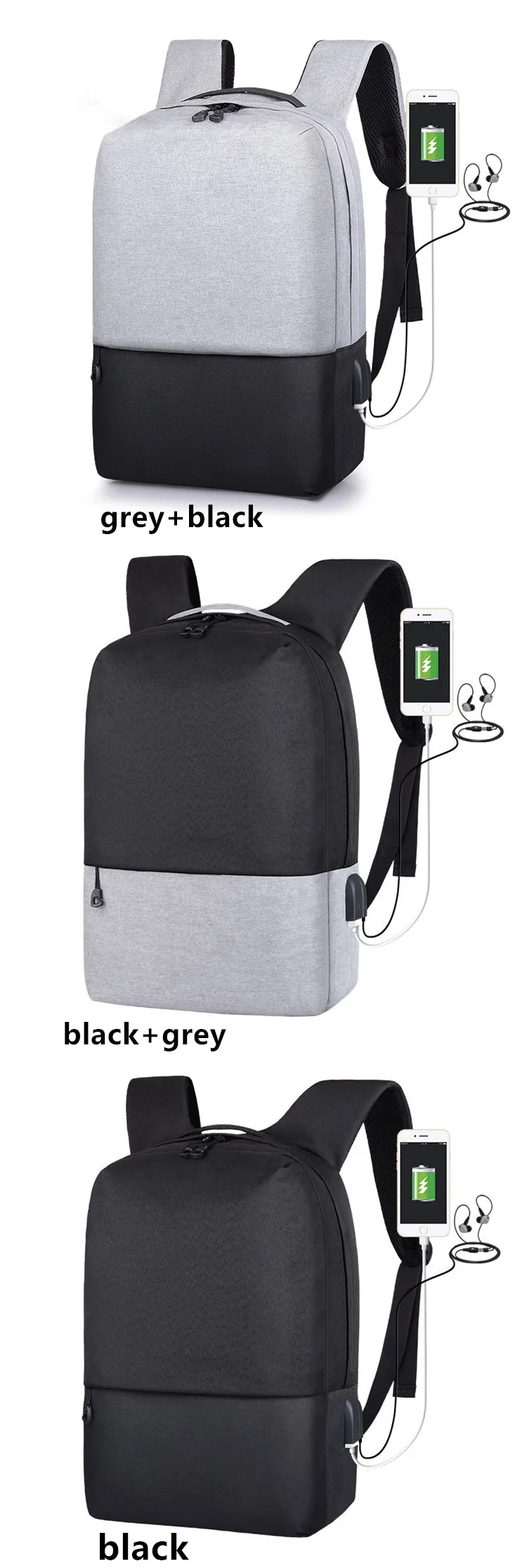 wholesale online bagpack custom back pack business laptop bag litht weight usb charging bags for men anti theft smart backpack