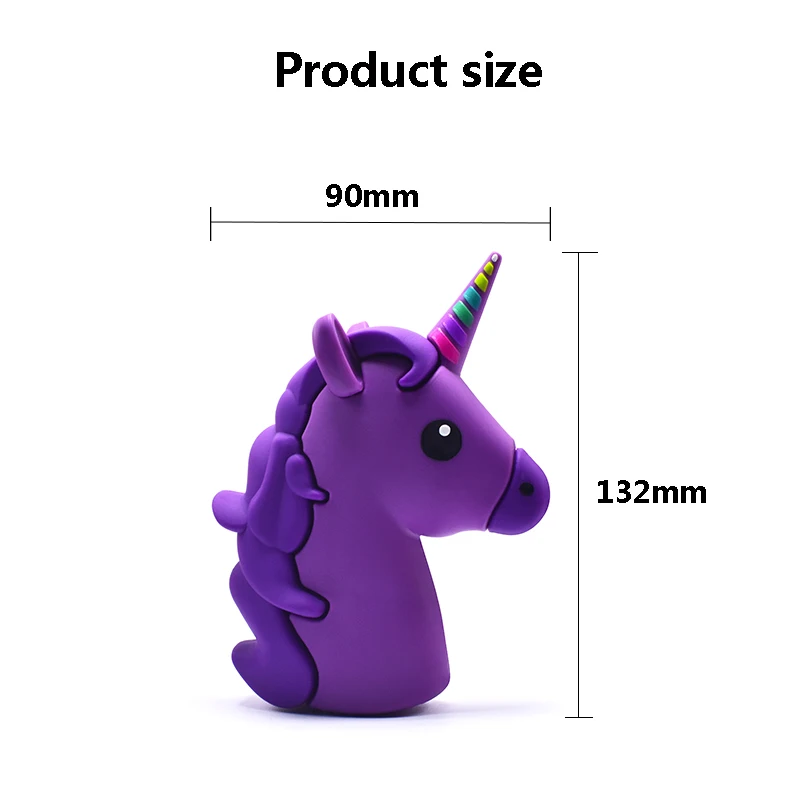 Ultrathin Portable Emoji Power Bank Battery Case 8800MAH Charger Unicorn Cartoon USB For iPhone X 8/8Plus/7/7Plus For Huawei P20