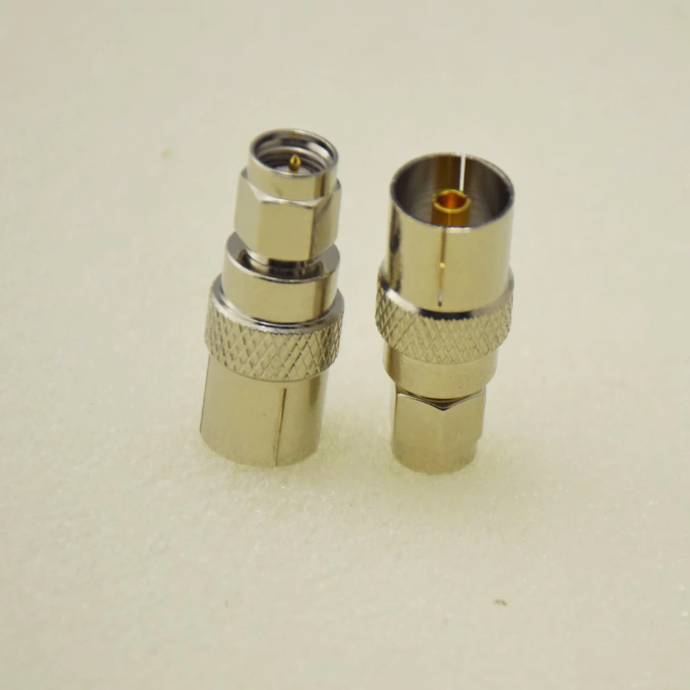 

8pcs Adapter IEC PAL DVB-T TV Female Jack to SMA Plug Male Connector Straight