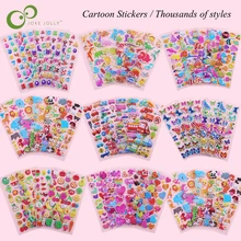 10 feuilles/lot 3D gonflé bulle autocollants dessin animé princesse voitures animaux Waterpoof bricolage bébé jouets pour enfants enfants garçon fille GYH