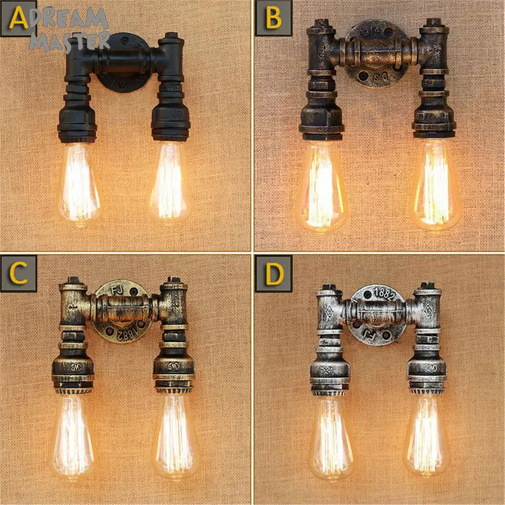 Black brown antique Wall Lamps Sconces Living Room Iron Restaurant Bedroom Decorative Wall Lights Lamparas Home Lighting Fixture Black brown antique Wall Lamps Sconces Living Room Iron Restaurant Bedroom Decorative Wall Lights Lamparas Home Lighting Fixture
