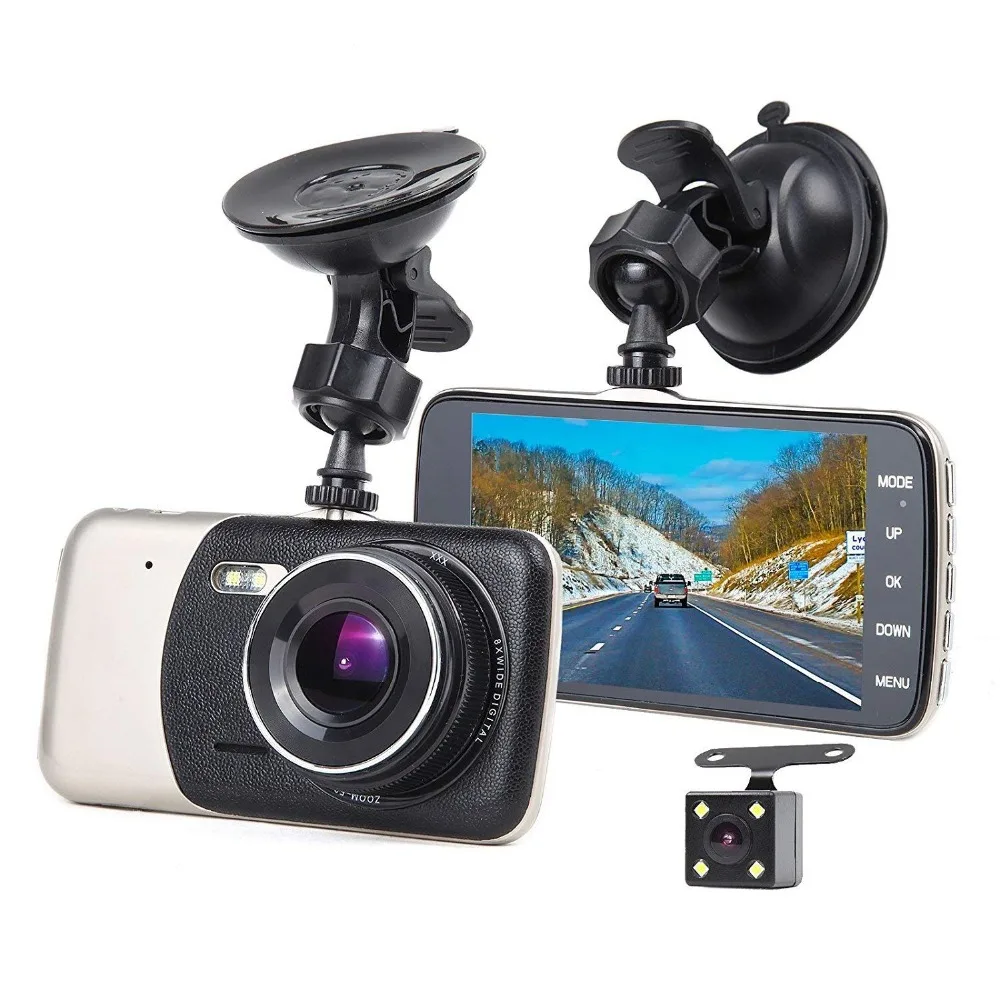 Fonwoon Mini Car Camera Video Recorder Full HD 1080P Car DVR 2 Camera