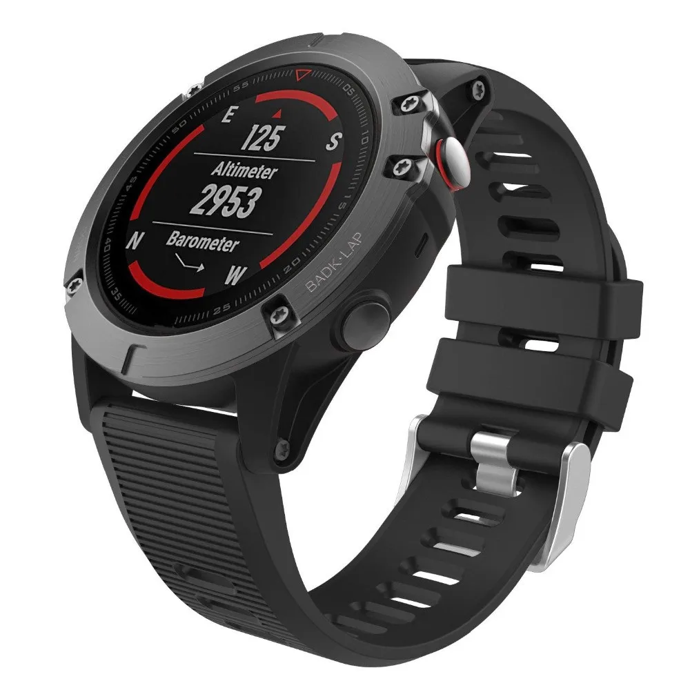 Ремешок для смарт-часов Garmin Fenix 5X/Fenix 3 HR сменный мягкий силиконовый