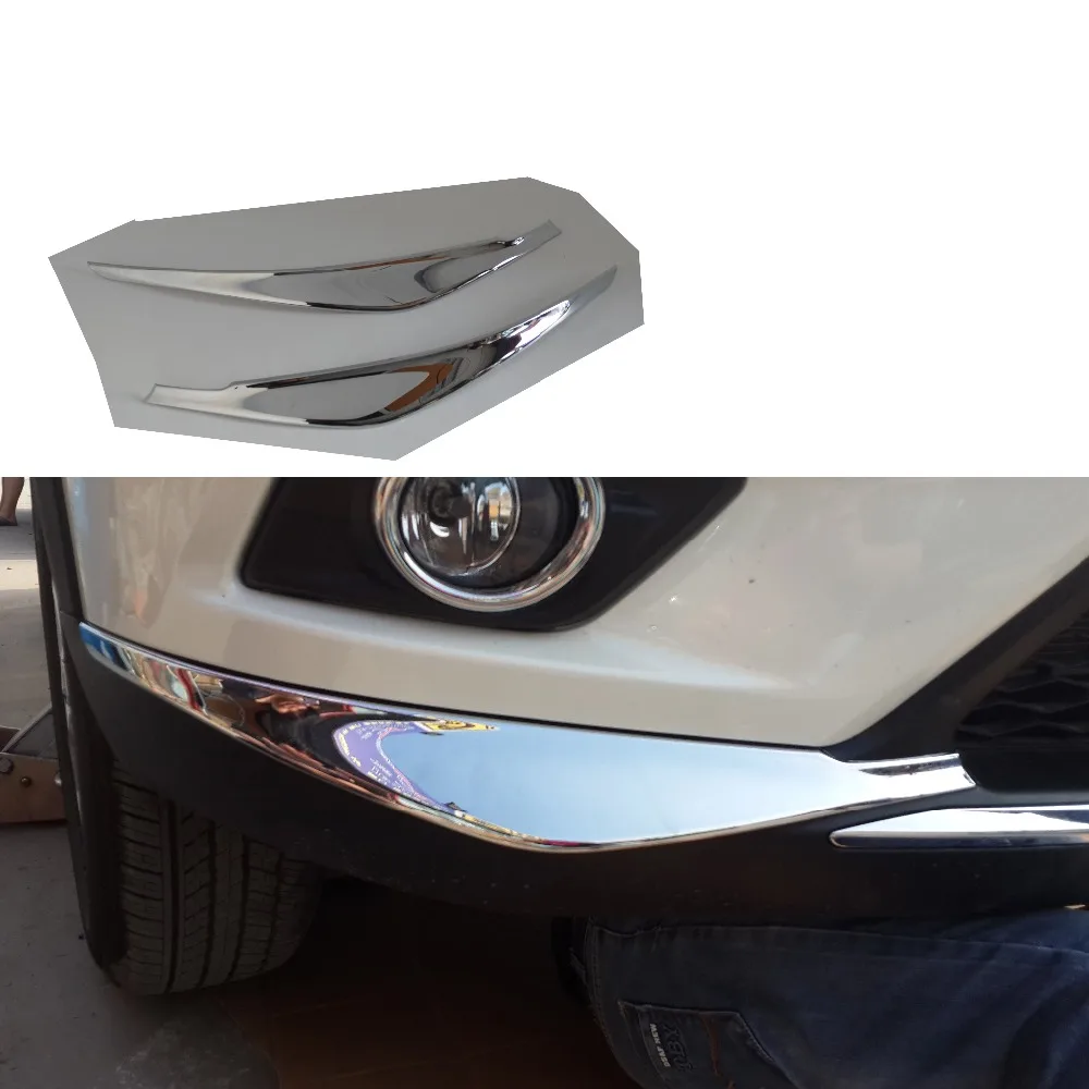 ABS Chrome Front Bumper Corner Protector Trim Cover 2Pcs/Set car