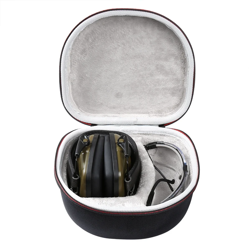 Hard EVA Case for Both Howard Leight By Honeywell Impact Earmuff and Genes accommodating headphones and glasses