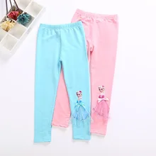 Брюки с героями мультфильмов для девочек Эльза Анна Белла детские леггинсы с героями мультфильмов осенние длинные штаны 3D принцесса брюки леггинсы одежда для детей
