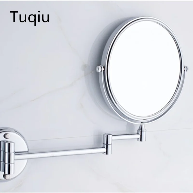 Горячая Распродажа, хромированное настенное зеркало для ванной, 8 дюймов, латунь, 3X/1X, увеличительное зеркало, складное зеркало для макияжа, косметическое зеркало, подарок для девушек