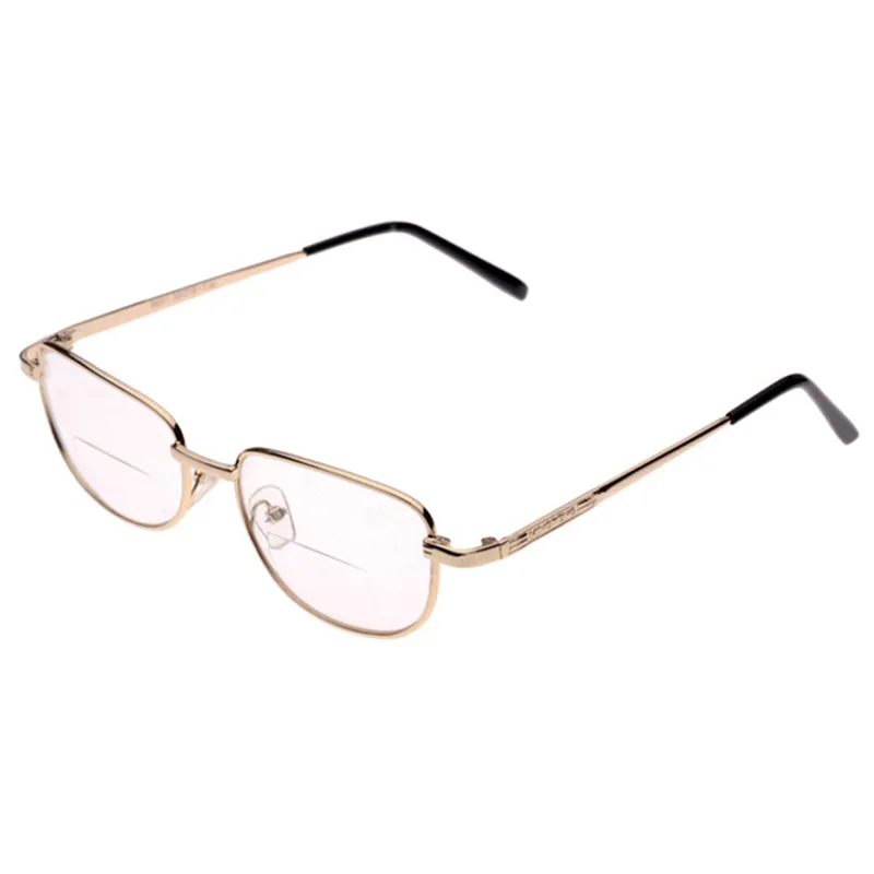 

Vintage Gold Metal Reading Bifocal Glasses Full Rim Readers man women +100 +150 +2 +250 +3