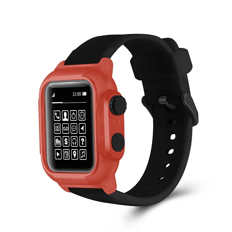 Новинка для Apple Watch 4 40-44 мм водонепроницаемый силиконовый спортивный ремешок для Apple Watch Series 4 ремешок с защитным чехлом