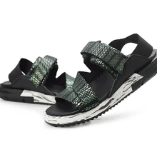 Мужские пляжные сандалии; коллекция года; летние мужские сандалии-гладиаторы; мужская повседневная обувь в римском стиле; шлепанцы; большие размеры 46