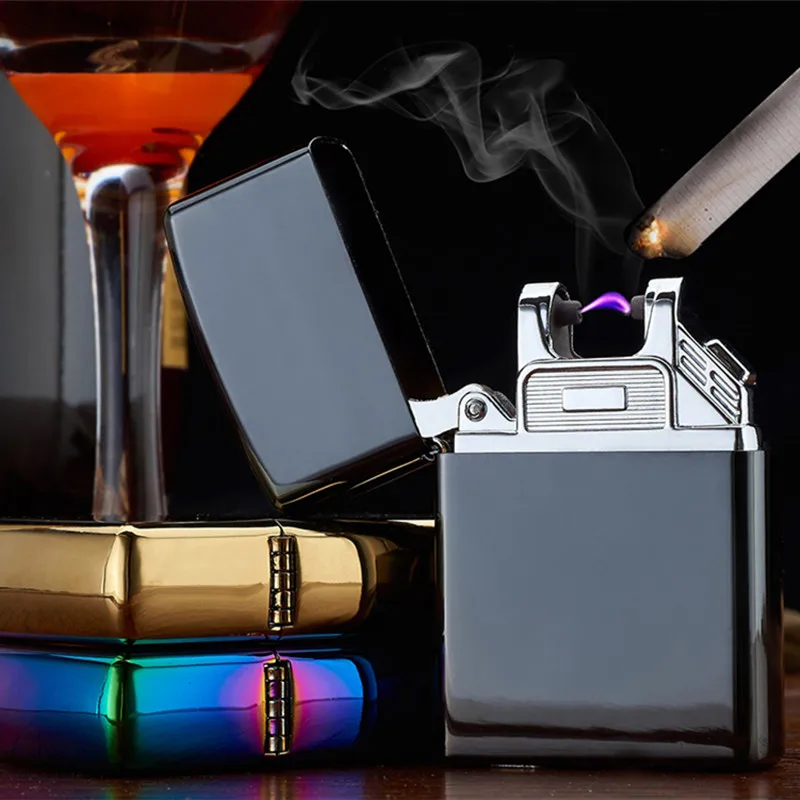 Портативная электронная USB Зажигалка перезаряжаемая ветрозащитная плазменная