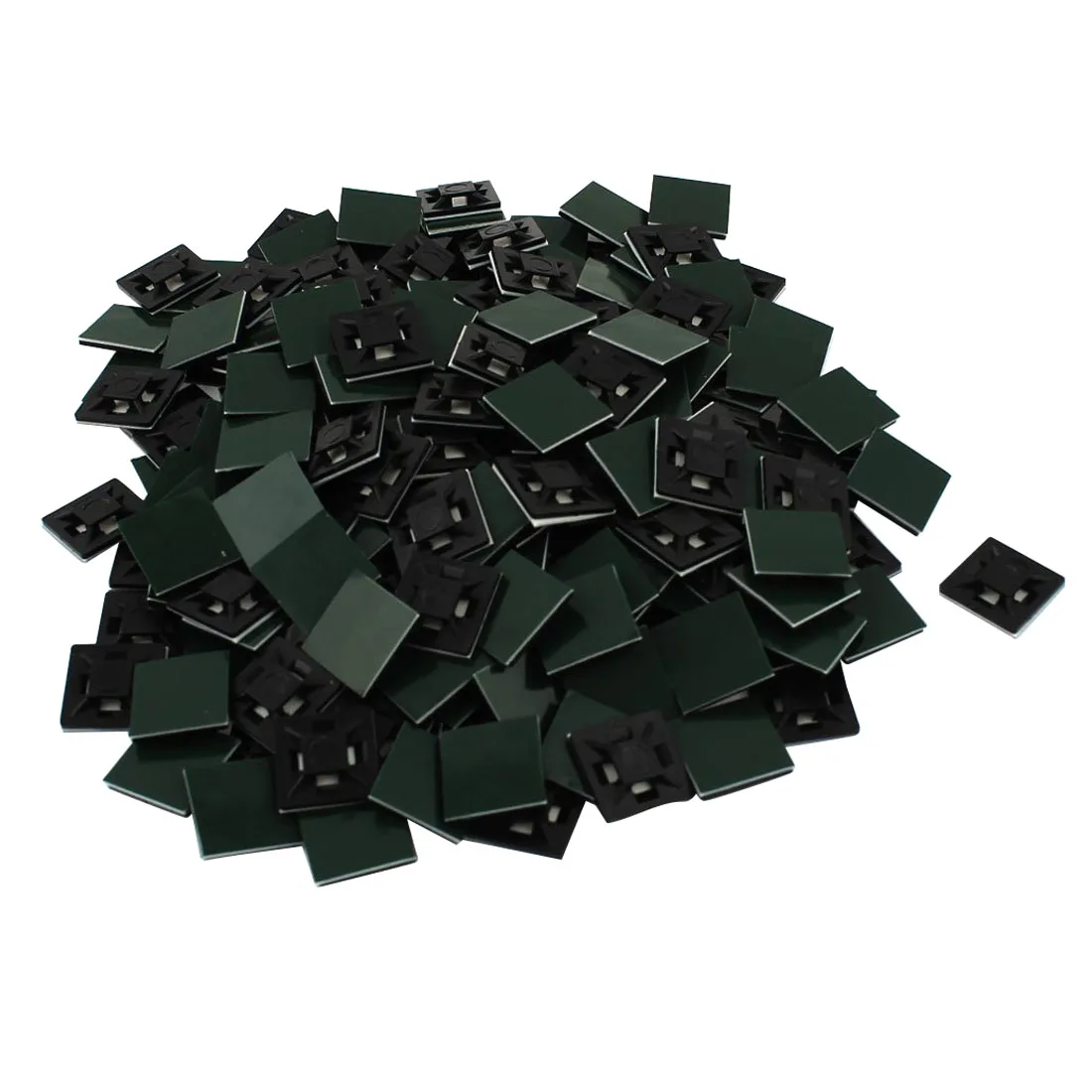 200 Pcs 20mmx20mm Square Self Adhesive Cable Tie Mount Bases Blackin