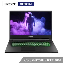 Hasee G8-CT7NA Laptop for Gaming (Intel Core I7-9750H+RTX 2060/8GB RAM/512G SSD/17.3” IPS 144Hz 72%NTSC) Hasee-branded notbook