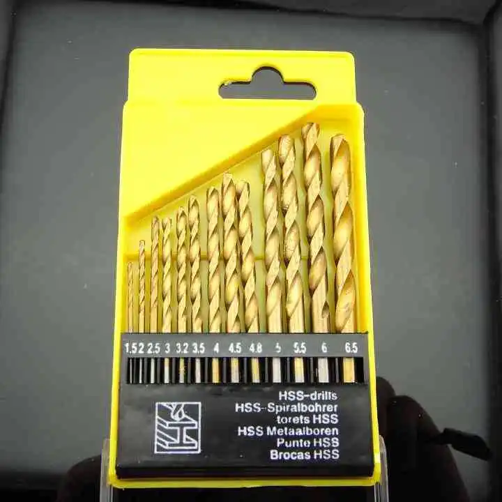 

13PCS New HSS Twist Drill Hand Drilling Machine with Box 2mm 2.5mm 3mm 1.5mm-6.5mm Free shipping