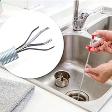 Весеннее чистящее средство для слива инструменты ручной гибочный напорный канализационный зажим устройство кухонный очиститель для трубопровода канализационный фильтр для волос инструмент для очистки