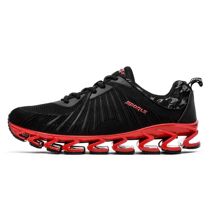Для мужчин без носка, беспатная Сникеры Springblade амортизацию уличная спортивная обувь для Для мужчин легкая спортивная обувь мужская размера плюс 8057 - Цвет: red