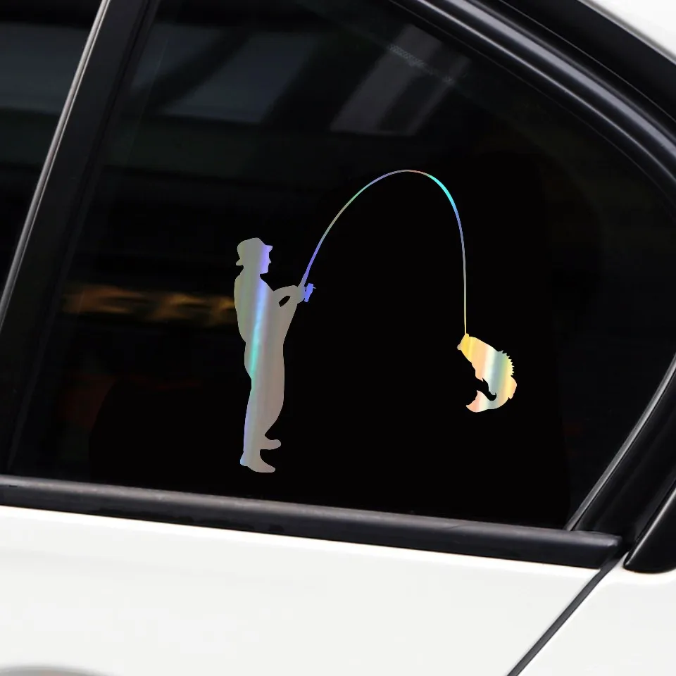 Anycuros Fishing Fisherman Vinyl Car Accessories Stickers 15.5cm16 (10)