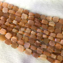 Натуральный минеральный орнаж золотой Солнечный камень плоский квадратный куб Гладкие Бусины Подходят Ювелирные изделия 05516