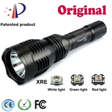 UniqueFire высокое качество 300LM UF-802 XRE зеленый/красный/белый свет закаленное стекло объектив черный факел 3 режима