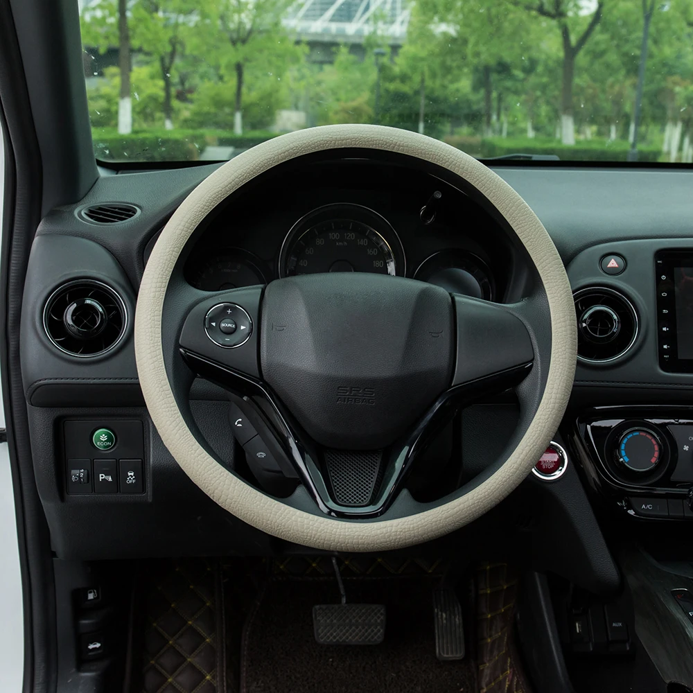 HuiER Оплётка на Руль высокое качество Еда Класс силиконовые авто руля покрытие против скольжения для 36-40 см стайлинга автомобилей руль