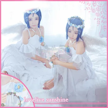 

Love Live! cosplay lovelive Aqours costume Angel Ver dress Chika Riko Kanan Dia You Yoshiko Hanamaru Mari Ruby cosplay