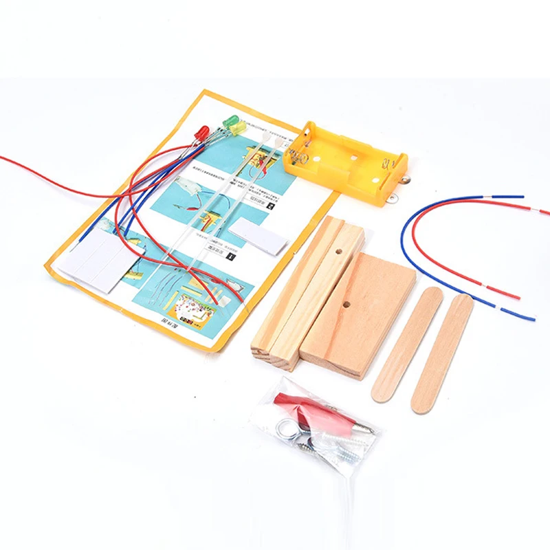Детский научный эксперимент для мальчиков DIY игрушки Деревянный Мини светильник