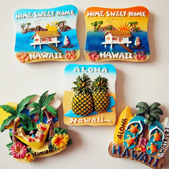 Buy 3D Souvenirs Hawaii Beach Sunrise View Resin