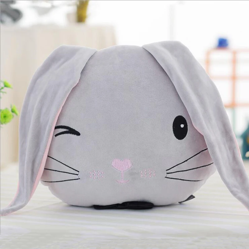 

New Arrival Lovely Rabbit Head Soft Plush Toy Stuffed Doll Plush Pillow Gift Send to Children & Friends