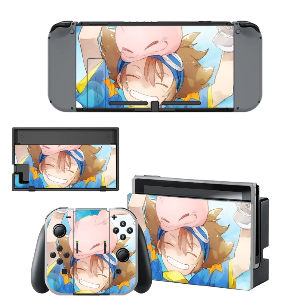 Виниловая наклейка Nintendo Switch для консоли и контроллера цифрового монстра Digimon