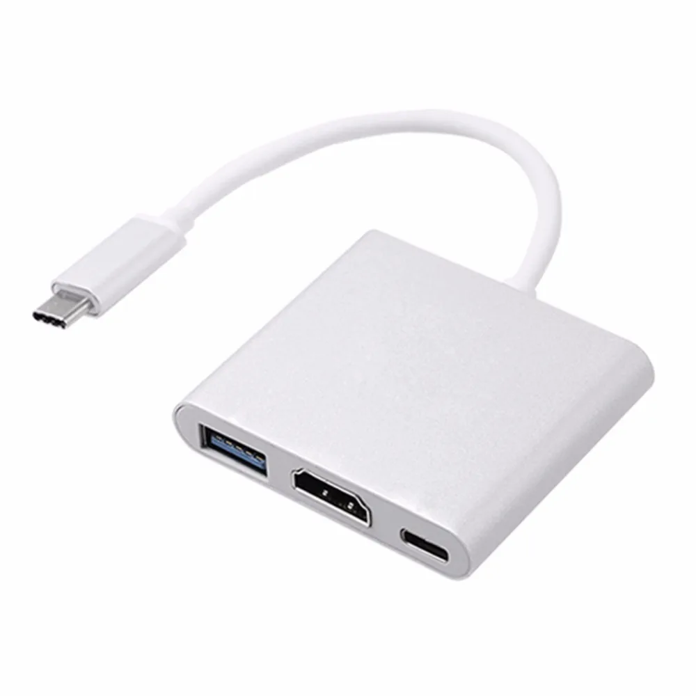 Адаптер концентратор для нескольких портов конвертер типа C 3 в 1 с портом USB 0
