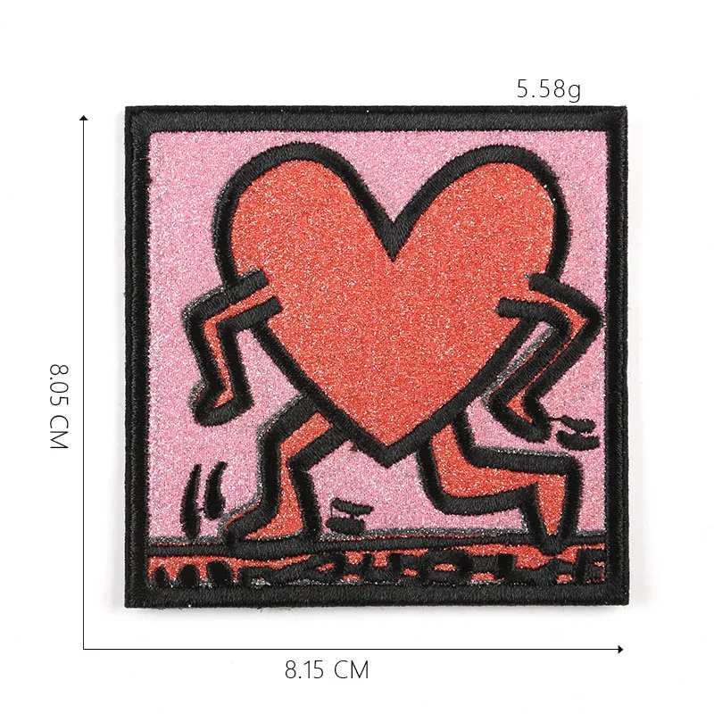 9 шт. Keith Haring граффити художественная живопись вышитые патчи железная на шитье аппликация нашивка для рюкзак платья