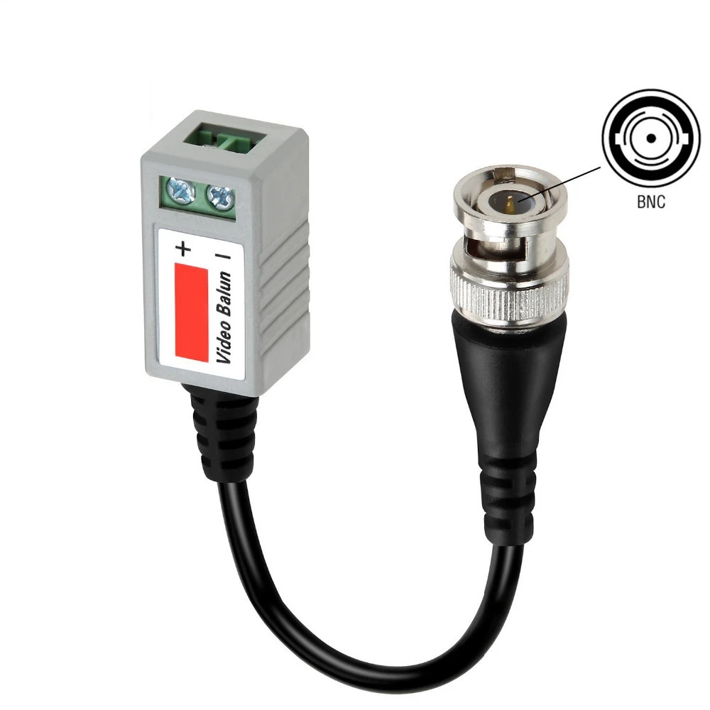 10Pairs BNC CCTV Video Balun Passive Transceivers UP To 300M AHD/CVI/TVI Twisted Video Balun BNC Converter for Analog Camera