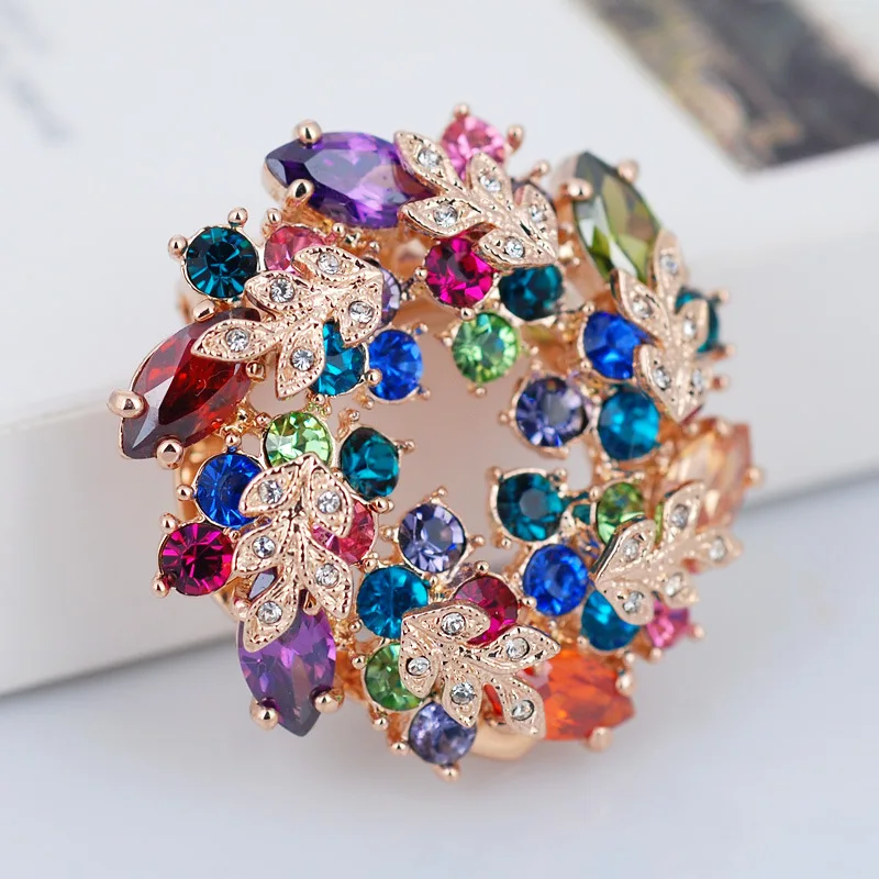 

Luxury fashion austrian crystal quality brooch high quality brand jewellery gift