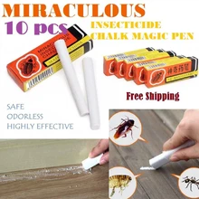 Волшебная ручка от блох насекомых, 2 шт./1 коробка, вши для домашних животных, кошек, собак, для уничтожения тараканов, мел, ошибки, товары для дома, полезные тараканы, муравей, вшей