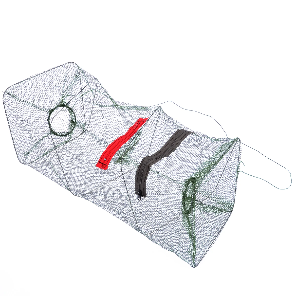 1Pcs Foldable Fishing Net Green Crab Fish Crawdad Shrimp Trap Cage Cast Network Practical Fishing Mesh Tackle