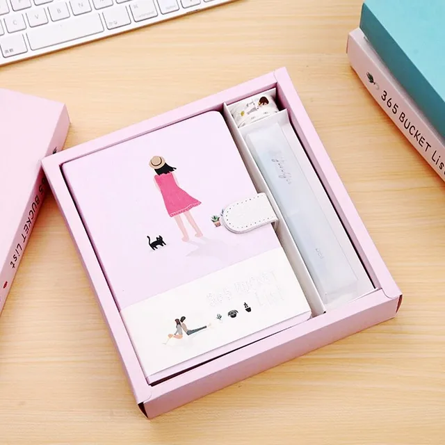 2018 korean stationery kawaii cute notebook 365 bucket wish list