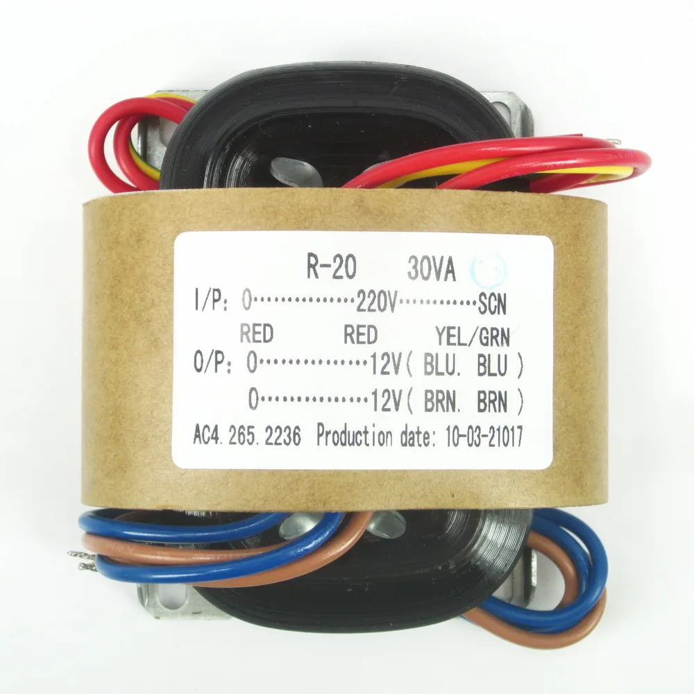 

12V 1.25A 12V 1.25A R Core transformer 220V 30VA with shield output for DAC decode board amplifier power supply