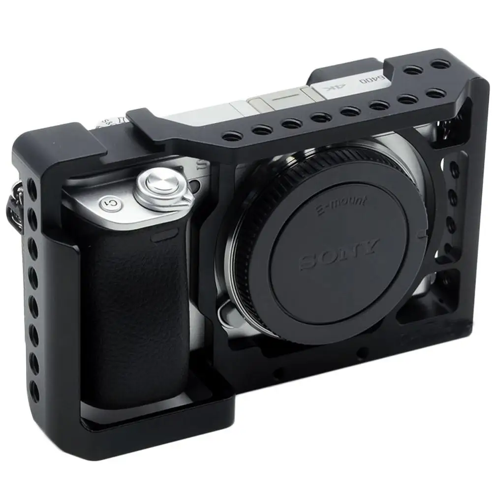 

Studyset Camera Cage Stabilizer For Sony A6400/ A6000/ A6300/ A6500 DSLR Cage Mount Microphone Monitor