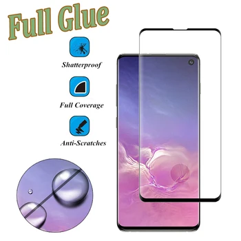 

500pcs Full Glue Curved Tempered Glass Screen Protector For Samsung S9 S8 Plus Note 9 8 Case Friendly Anti-Scratch Full Cover