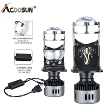 H4 светодиодный фонарь с мини-линзой проектора H4 светодиодный комплект для преобразования 9600LM для автомобилей Hi/Lo светодиодный фонарь 12 В 24 В 6500 к белый