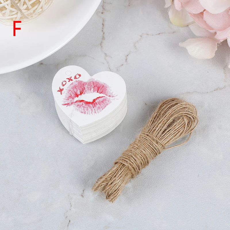 

Flower heart Paper Tags Party Decoration Gift Paper Hang Tags Gift Box Round Paper Cards DIY Label Handmade Garment Tags 50pcs