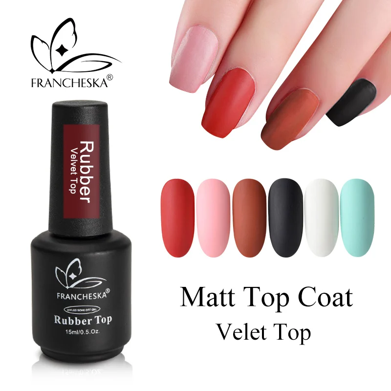 Матовое верхнее покрытие светодиодный гелевое покрытие для ногтей Nail Art Vernis перманентность UV пластина верхнее покрытие Oje Лаки матовый топ гель лак 8 мл/15 мл - Цвет: 15ml matt top