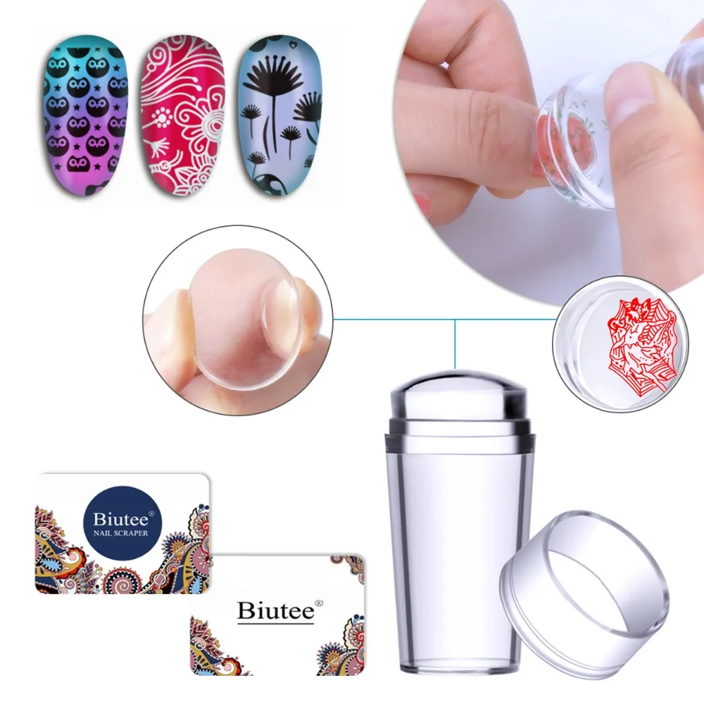 Biutee Nail Stamp Plates set 15 plate +1 Stamper+2 Scraper +1storage bag Desgins Nails Art Stamping Plate Scraper Stamper Set 2