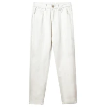 Loyalget, белые джинсы для женщин, шаровары с высокой талией, джинсы для мам, Новое поступление, большие размеры, женские джинсы, джинсовые штаны бойфренда