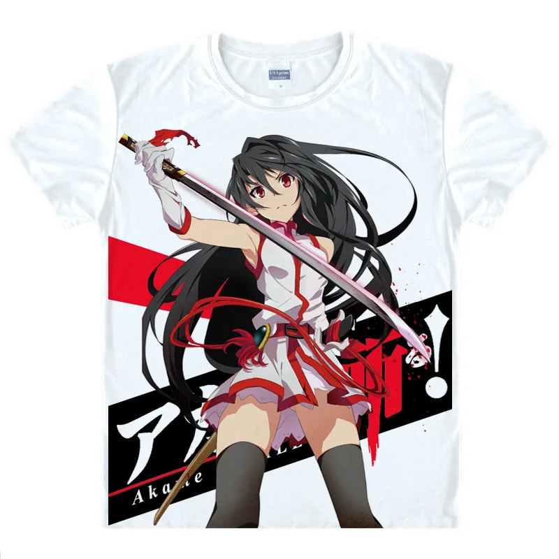 Akame ga футболки Kill kawaii японское аниме футболка Манга рубашка милый мультфильм