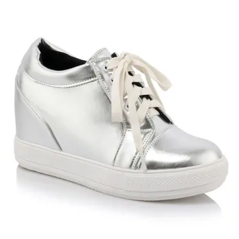 

The spring and autumn period and the new single shoes, leisure with high slope with thick bottom size 32-45 yards shoes 1228